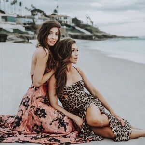 Lulu's Orange/Rust Floral Maxi Dress